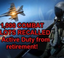 Пентагон призывает на службу 1000 лётчиков, ушедших в отставку.