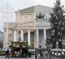 Тогда и сейчас: 8 снимков предновогодней Москвы сквозь годы