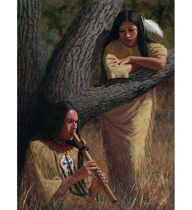Индейцы, совсем как японцы эпохи Хэйан, полагались в деле соблазнения на звуки флейты.