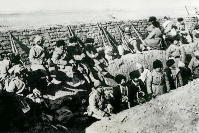 Русские солдаты в окопах. Русско-японская война 1904 — 1905 гг