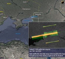 Разведывательный спутник  не смог произвести качественную съёмку Донбасса из-за помех