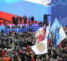 На концерт в честь воссоединения Крыма с РФ пришли 110 тысяч человек