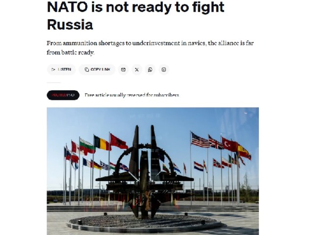 5 причин, по которым война с Ираном показывает, что НАТО не готово воевать с Россией 5 причин, по которым война с Ираном показывает, что НАТО не готово воевать с Россией